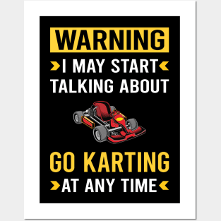 Warning Go Karting Go Kart Karts Posters and Art